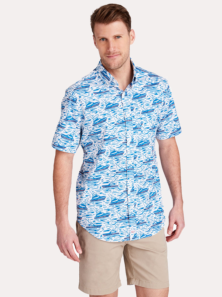 Vineyard Vines Sportfisher Short Sleeve Classic Murray Shirt - Saint Bernard