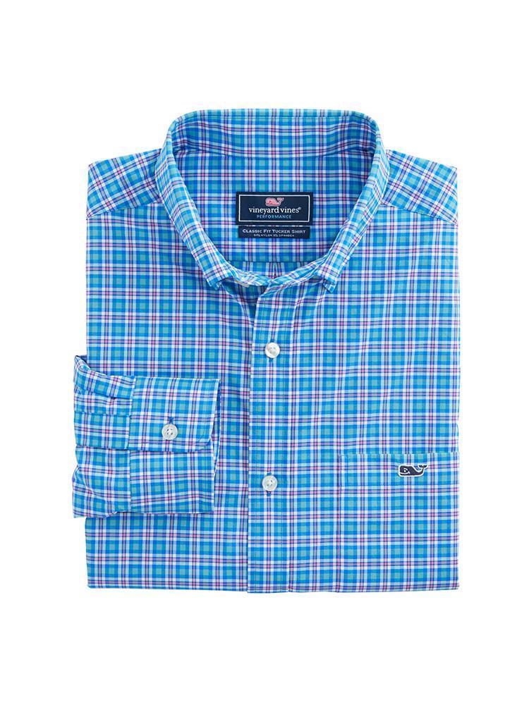 Vineyard Vines Men's Union Pier Plaid Classic Tucker Shirt - Saint Bernard