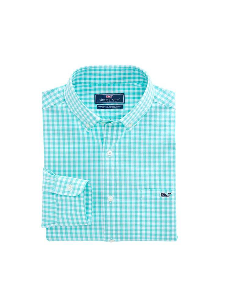 Vineyard Vines Men's Carleton Gingham Classic Tucker Shirt - Saint Bernard