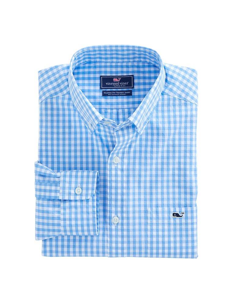 Vineyard Vines Men's Carleton Gingham Classic Tucker Shirt - Saint Bernard