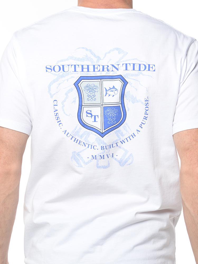 Southern Tide Men's Heritage Crest T Shirt - Saint Bernard