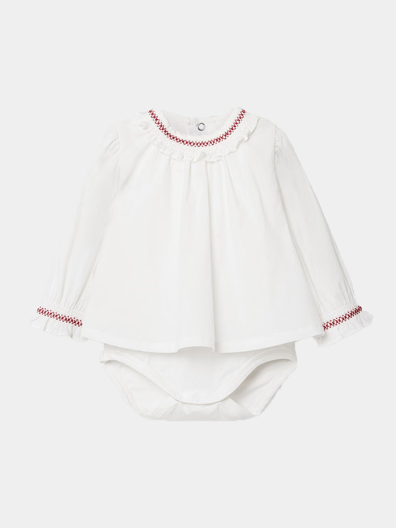 Mayoral Baby Girls' Blouse Onesie - Saint Bernard