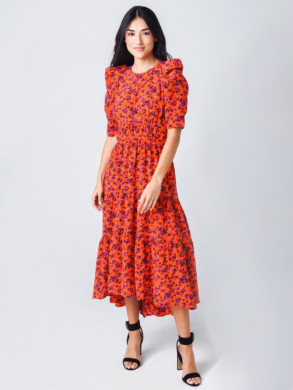 Joie Nadeen Silk Midi Dress - Saint Bernard
