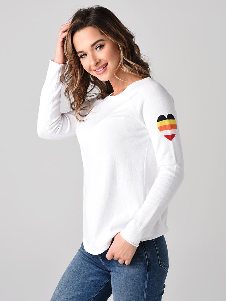 Project J Women's Heart On Your Sleeve Sweater - Saint Bernard
