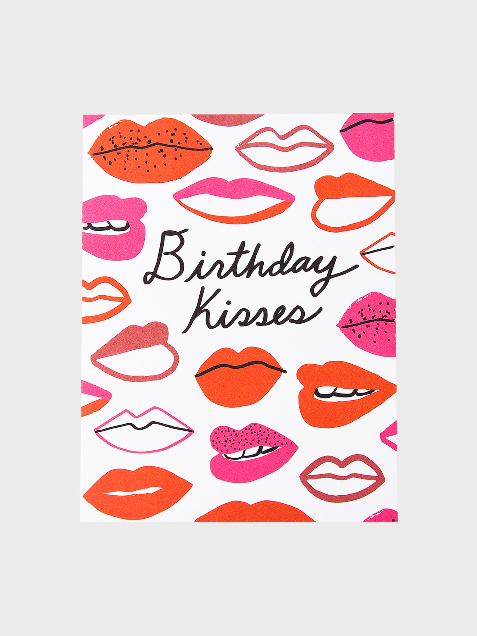 The Found Lips Birthday Kisses Card - Saint Bernard