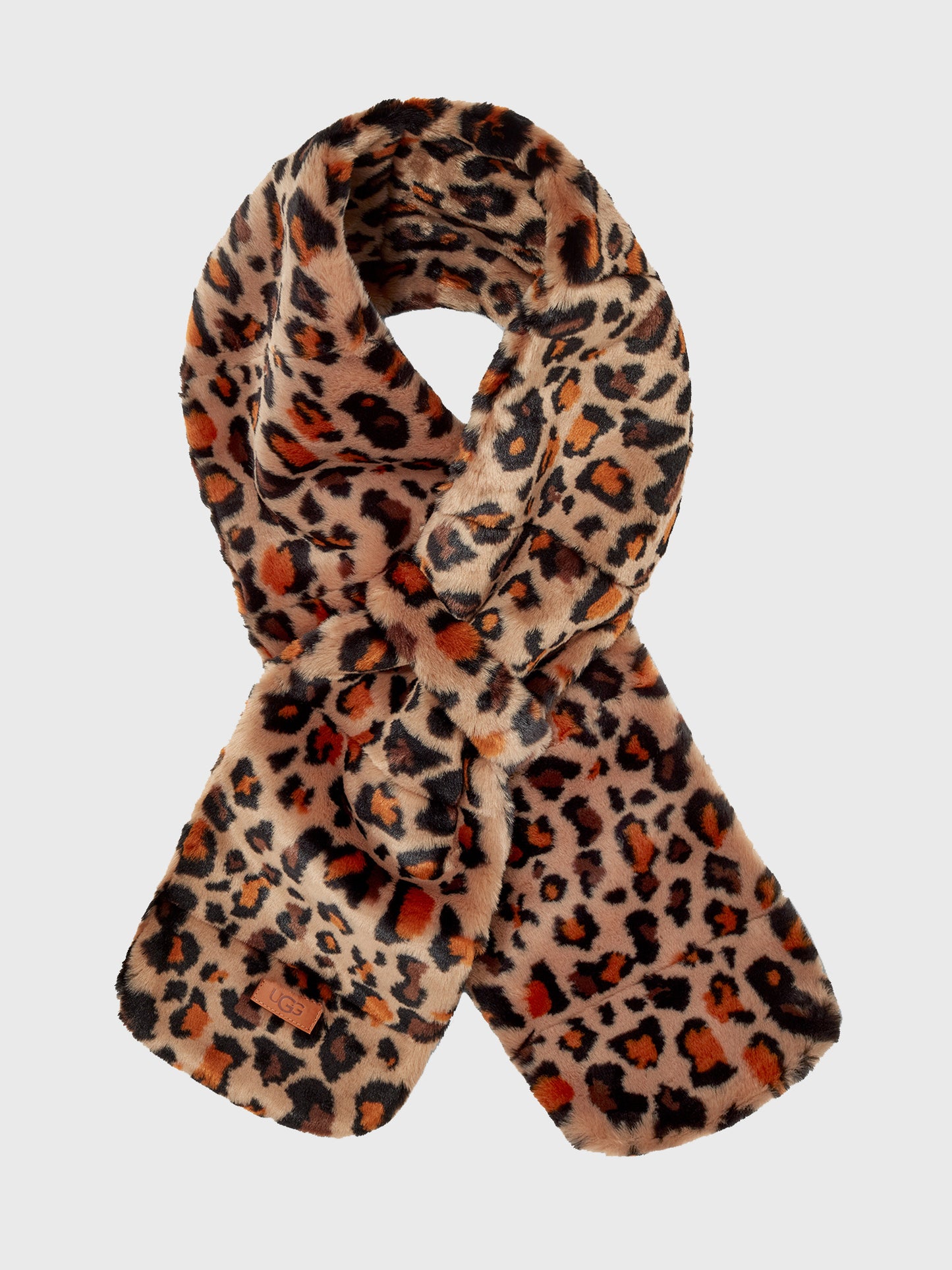 Ugg Women's Faux Fur Animal Print Pull Through Scarf - Saint Bernard