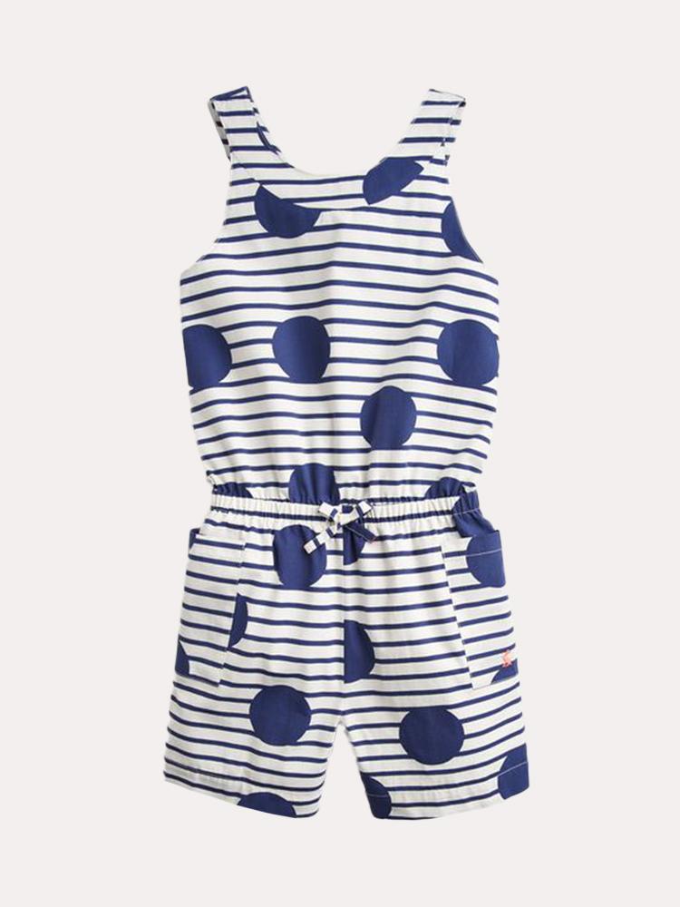 Little Joules Girls' Alexa Romper - Saint Bernard