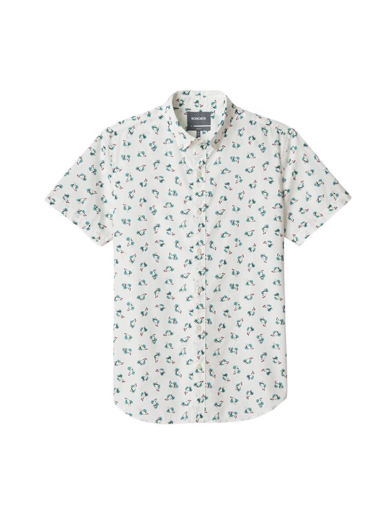 Bonobos Men's Blue Cockatoo Riviera Shirt - Saint Bernard