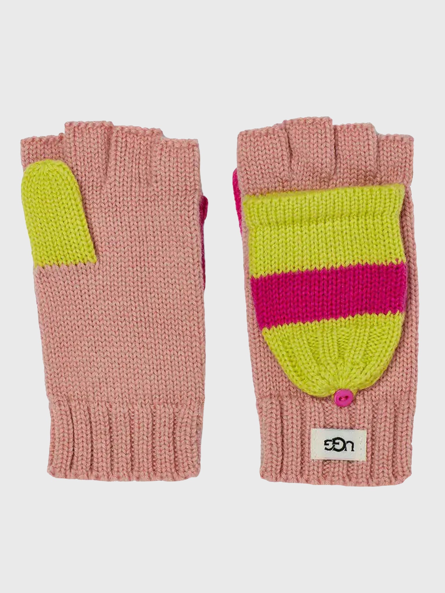Ugg Kids' Colorblock Knit Flip Mitten - Saint Bernard