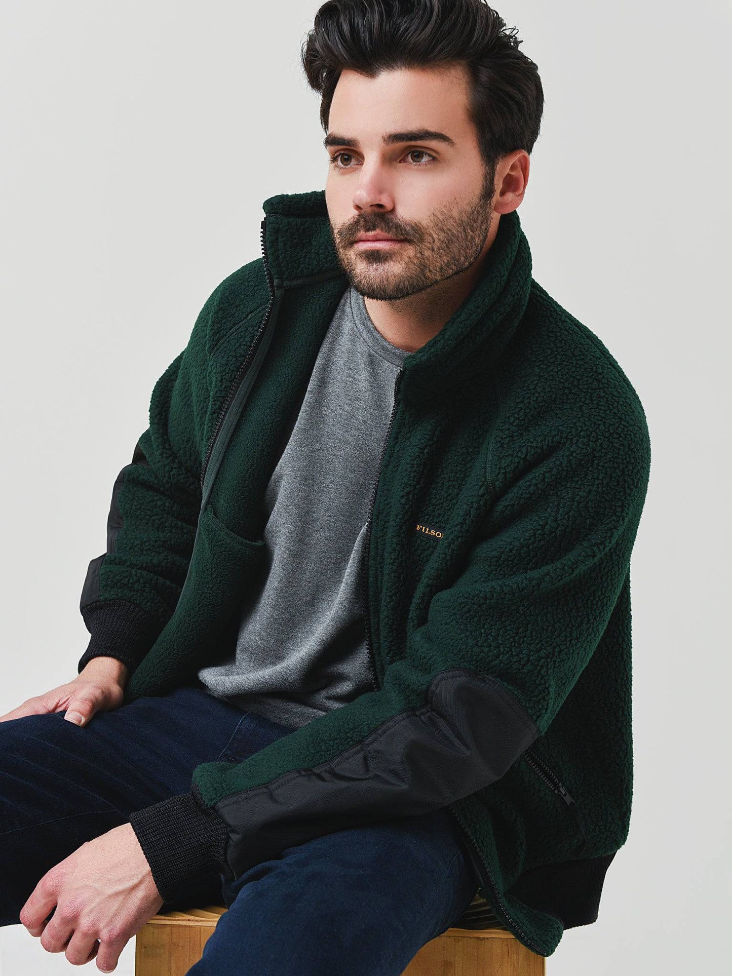 Filson Men's Sherpa Fleece Jacket - Saint Bernard