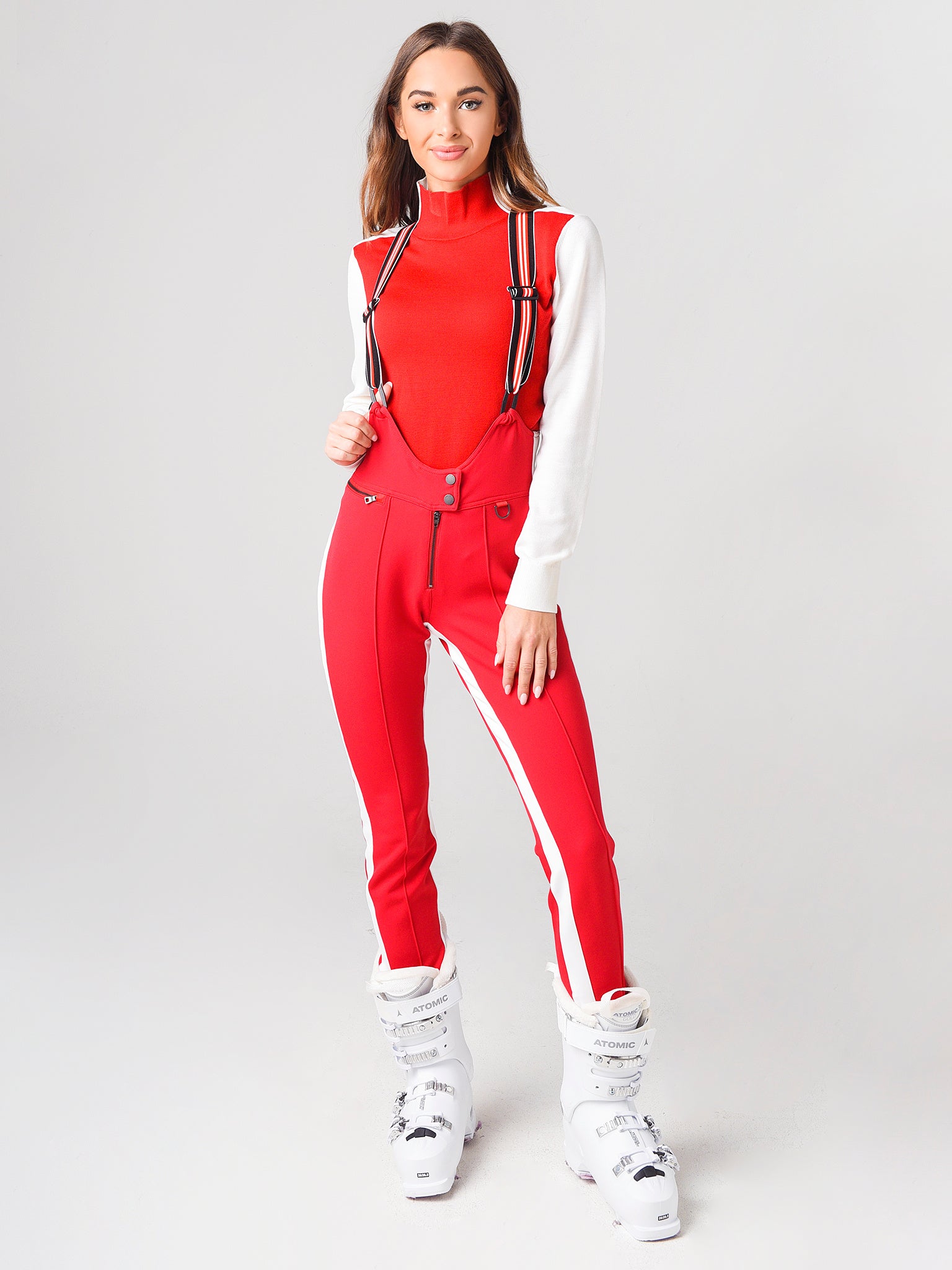 Erin Snow Women's Zuma Stripe Suspender Eco Racer Pant - Saint Bernard