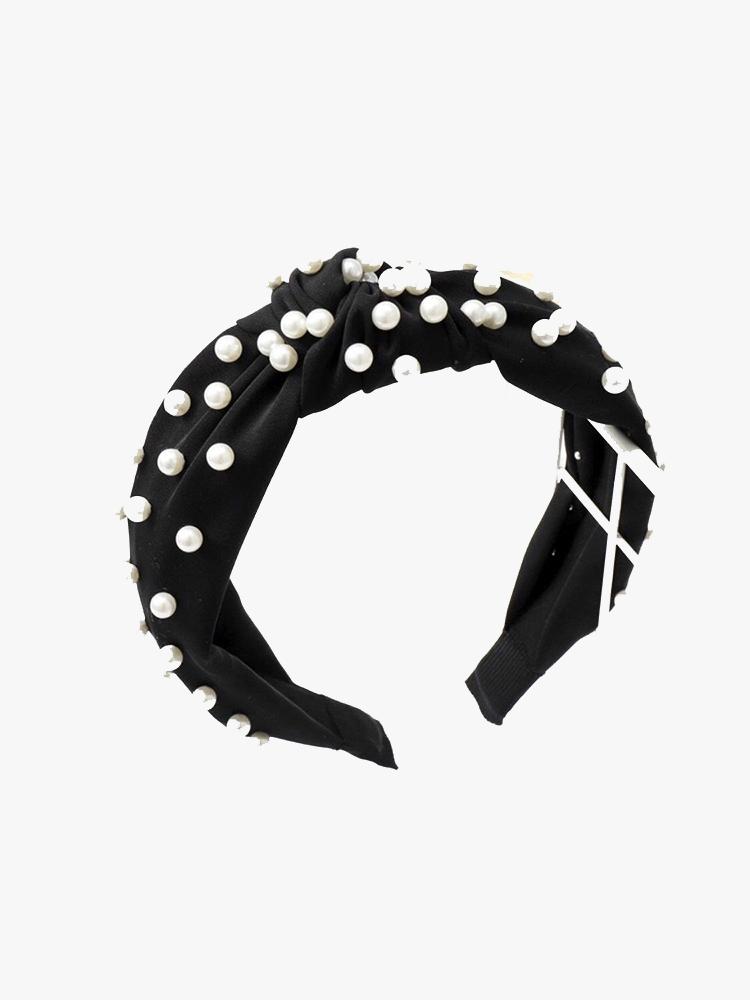 Mad Jewels Pearlina Black Headband - Saint Bernard