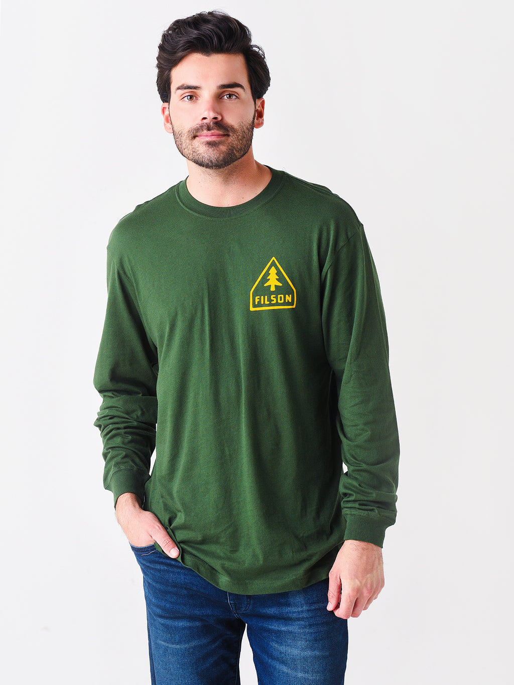Filson Men's Ranger Graphic Long Sleeve T-Shirt - Saint Bernard