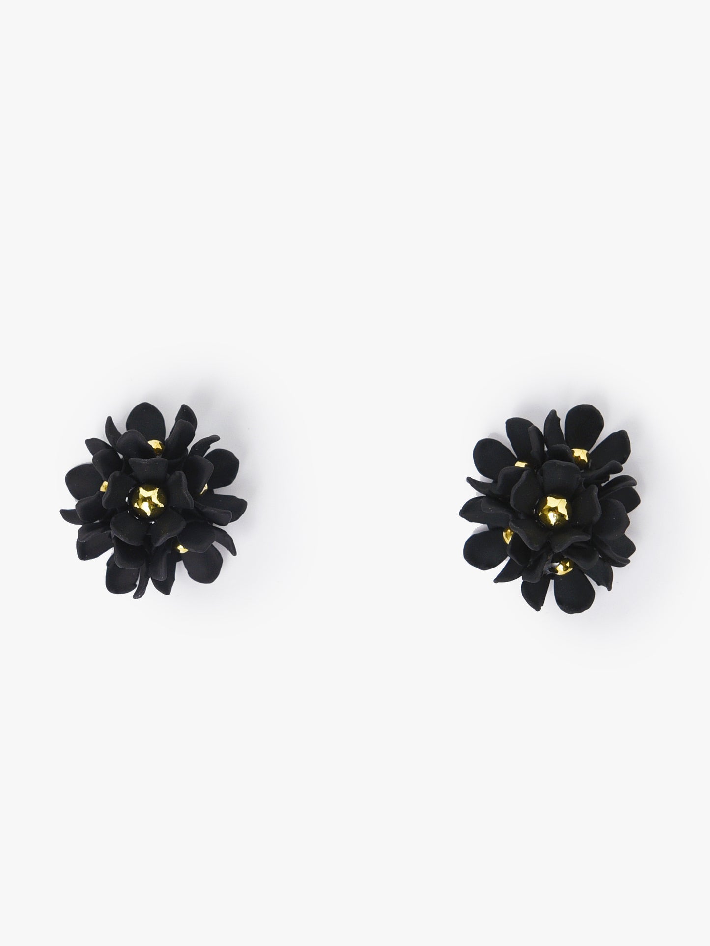Neely Phelan Black Floral Stud Earrings - Saint Bernard