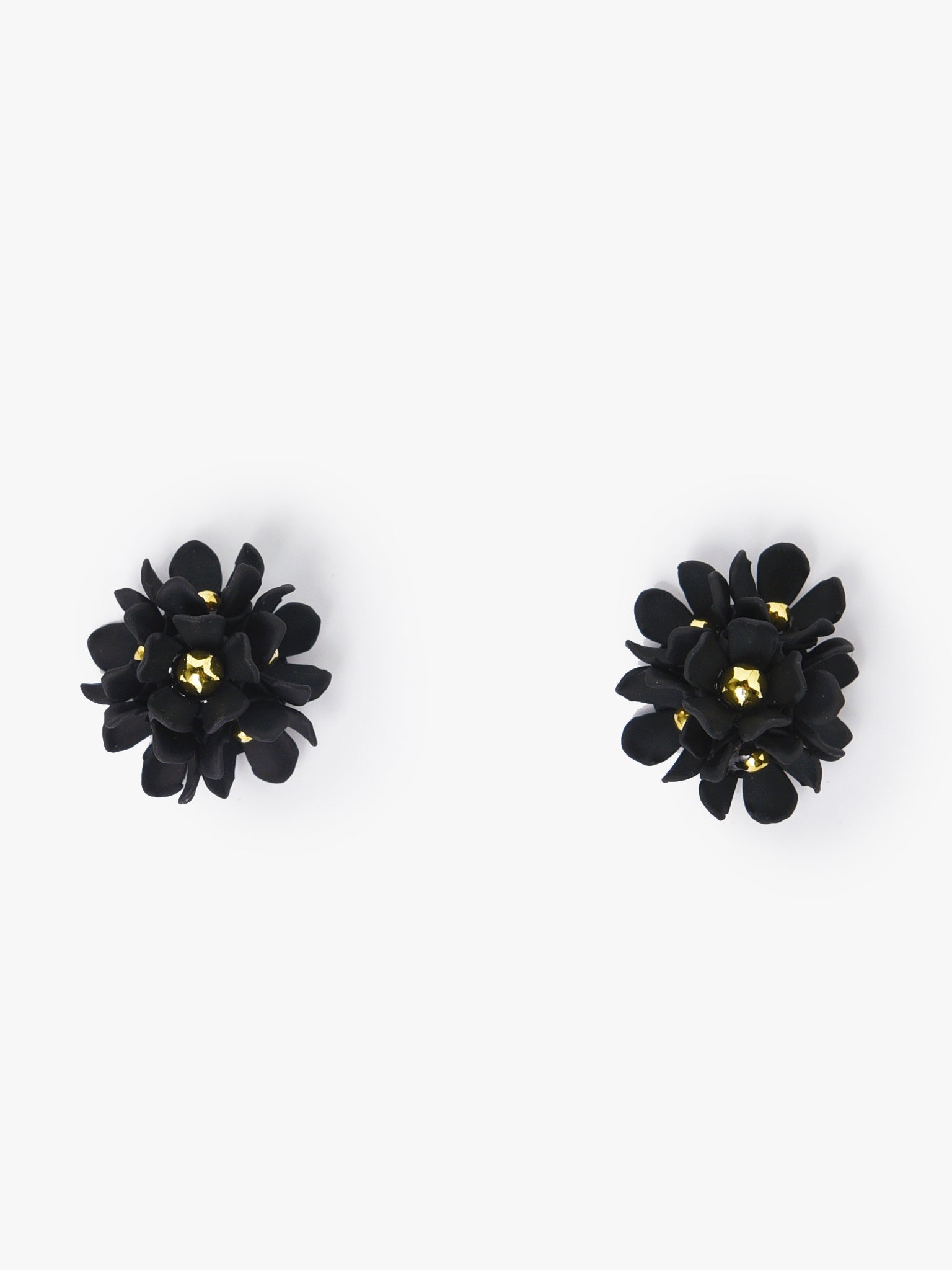 Neely Phelan Black Floral Stud Earrings - Saint Bernard