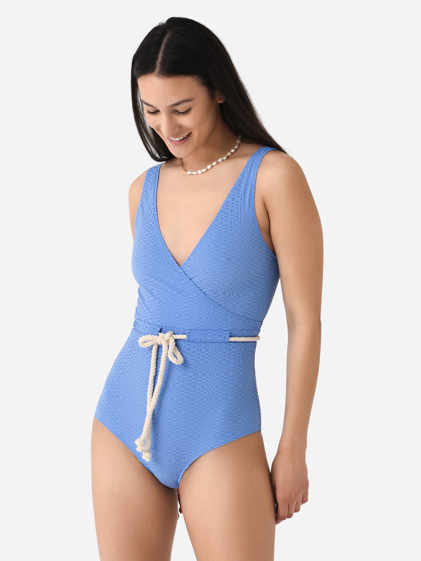 Lisa Marie Fernandez Women's Yasmin Drawstring Maillot One-Piece Swimsuit - Saint Bernard