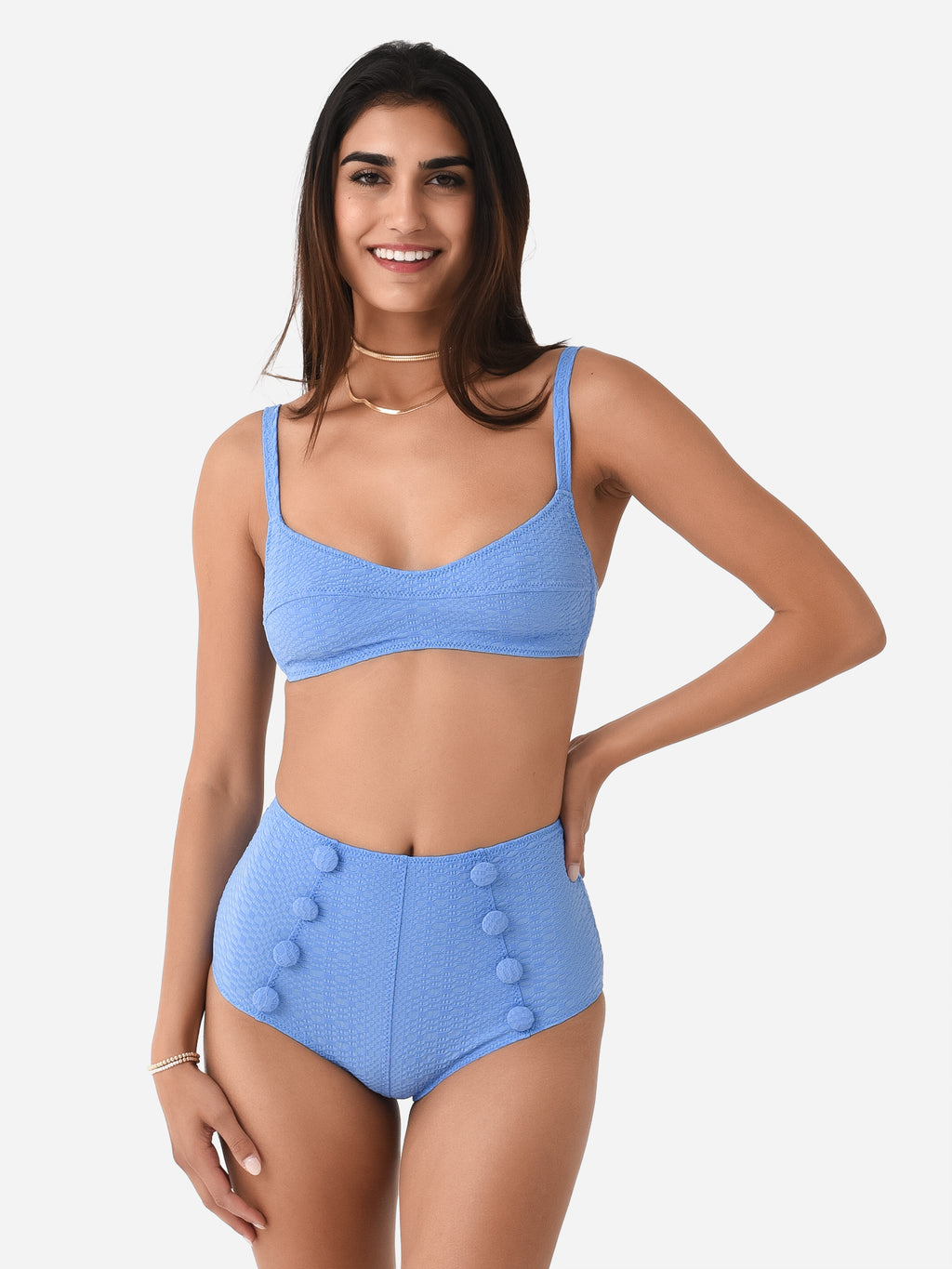 Lisa Marie Fernandez Women's Balconette High Waisted Bikini Set - Saint Bernard
