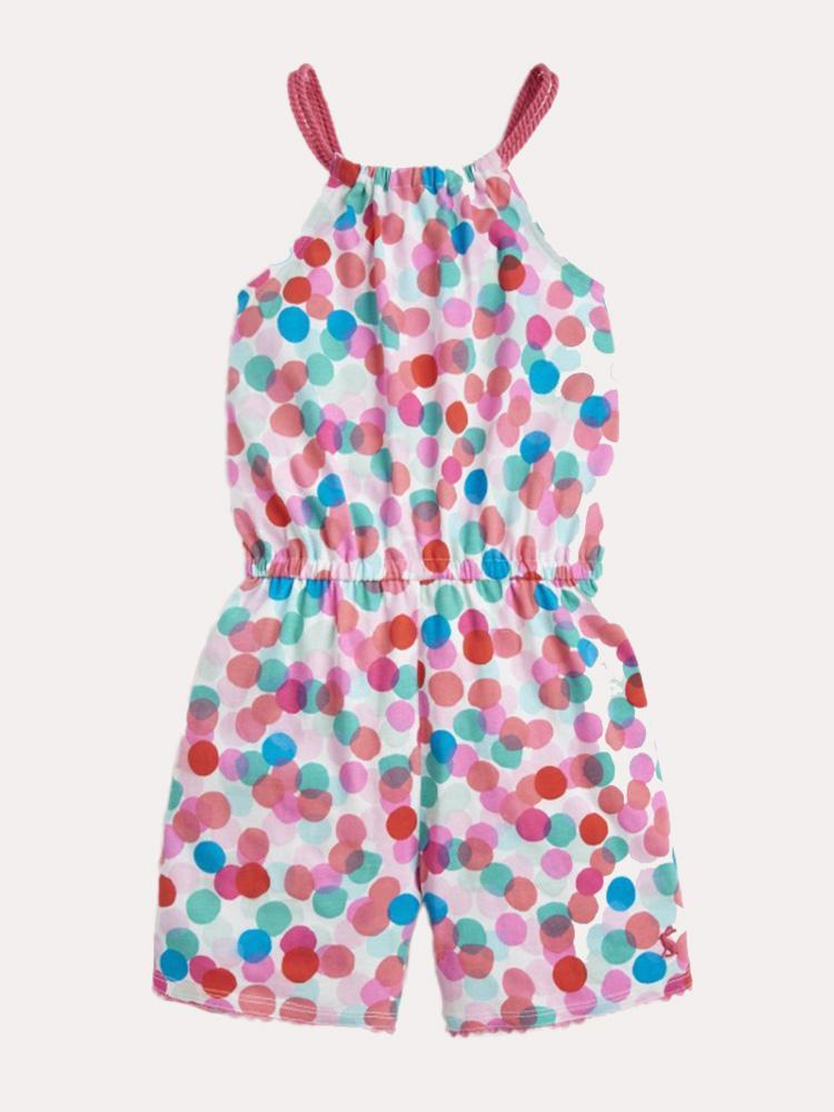 Little Joules Girls' Delphi Romper - Saint Bernard