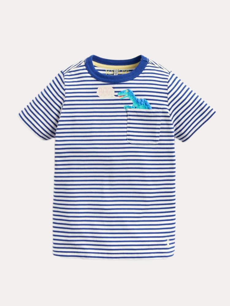 Little Joules Little Boys' Peeker Pocket T-Shirt - Saint Bernard