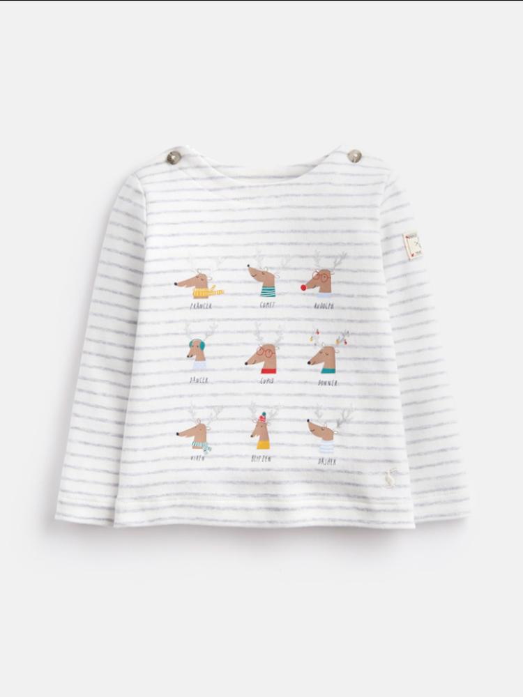 Little Joules Baby Blitzen Express Screenprint Top - Saint Bernard