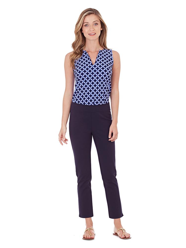 Jude Connally Lucia Ponte Slim Cropped Pant - Saint Bernard