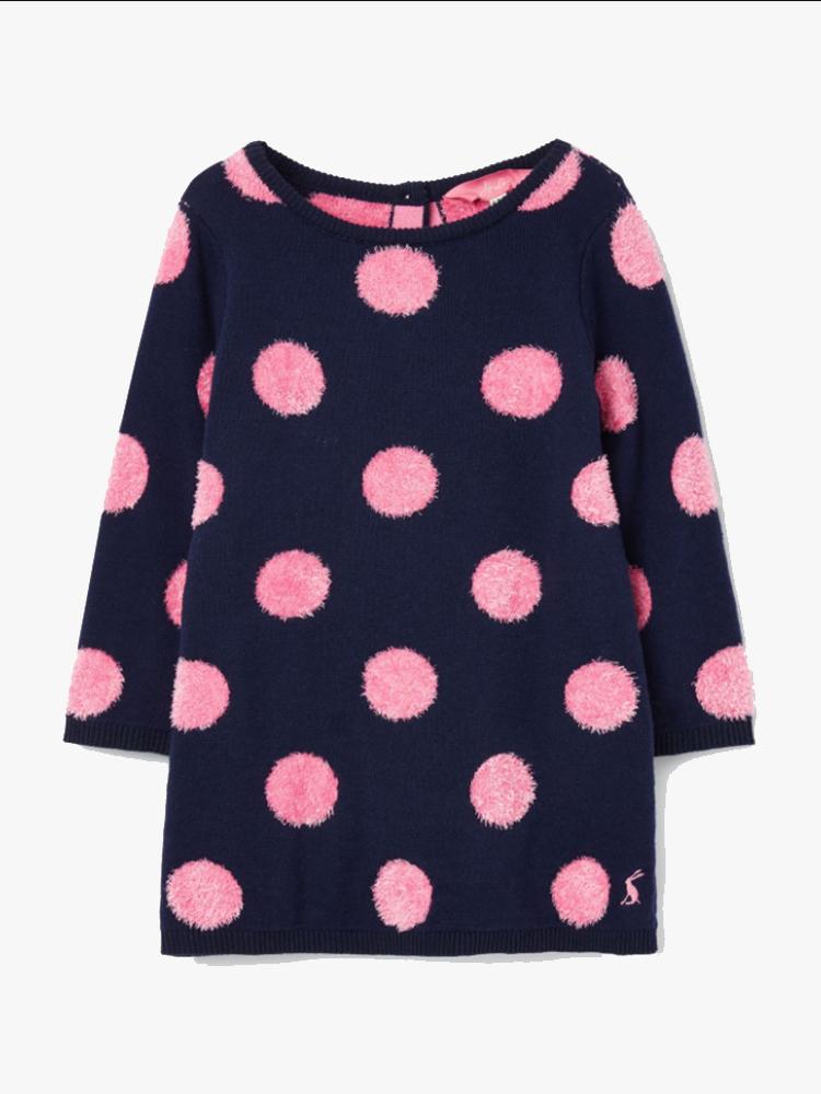 Little Joules Baby Girls’ Penelope Knitted Dress - Saint Bernard