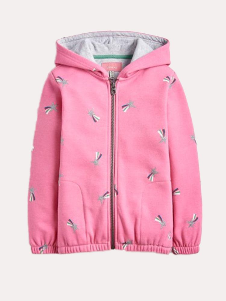 Little Joules Girls' Maddie Fur Backed Fill Zip Hoodie - Saint Bernard