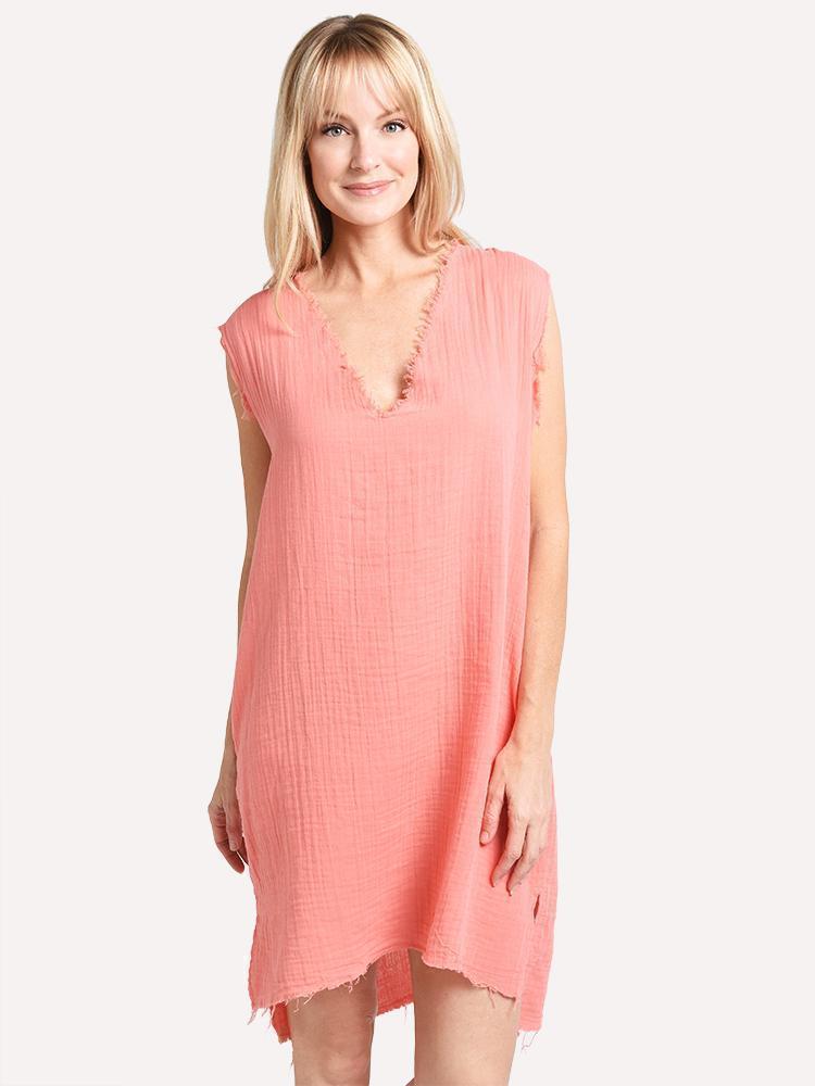 Dylan Vintage Cotton Ruffle Dress - Saint Bernard
