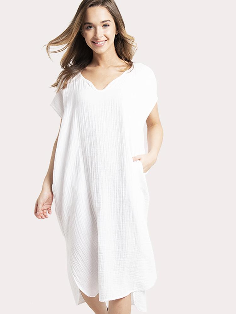 Stark X Pleated Back Caftan - Saint Bernard