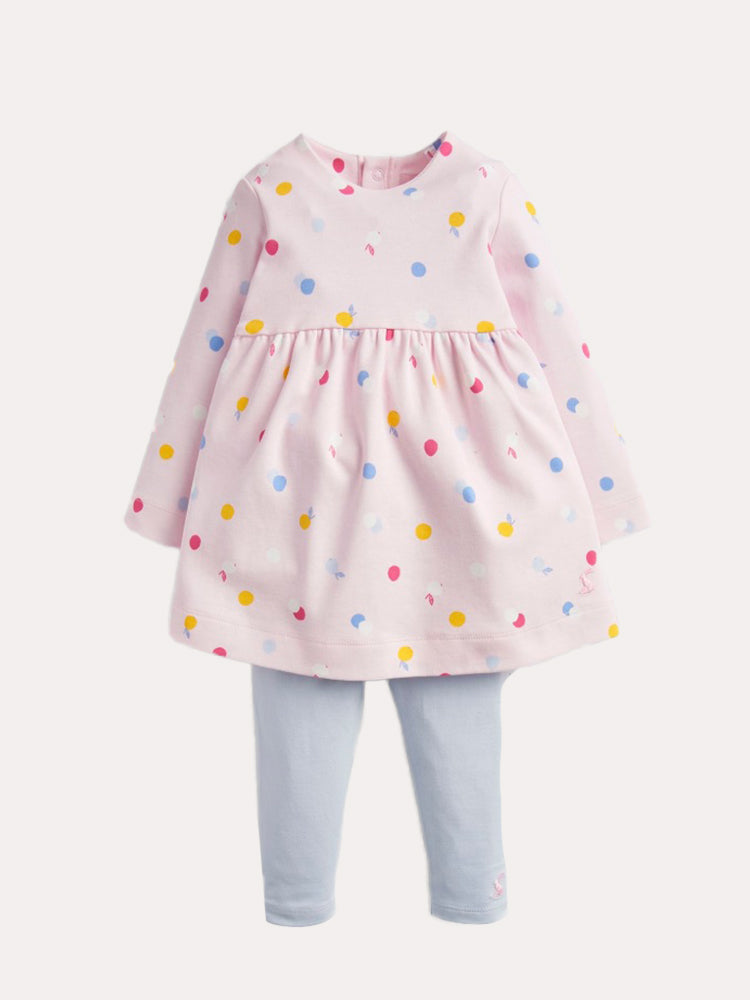 Little Joules Girls' Christina Dress and Leggings Set - Saint Bernard