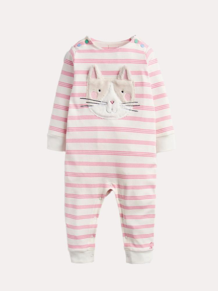 Little Joules Gracie Applique Babygrow Onesie - Saint Bernard