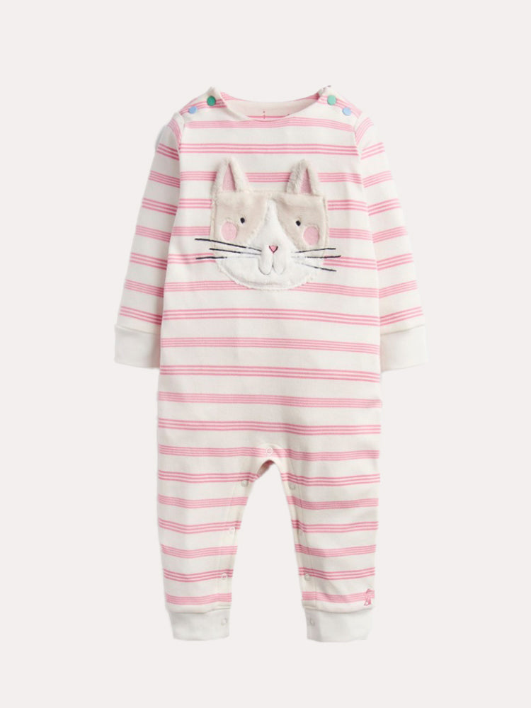 Little Joules Gracie Applique Babygrow Onesie - Saint Bernard