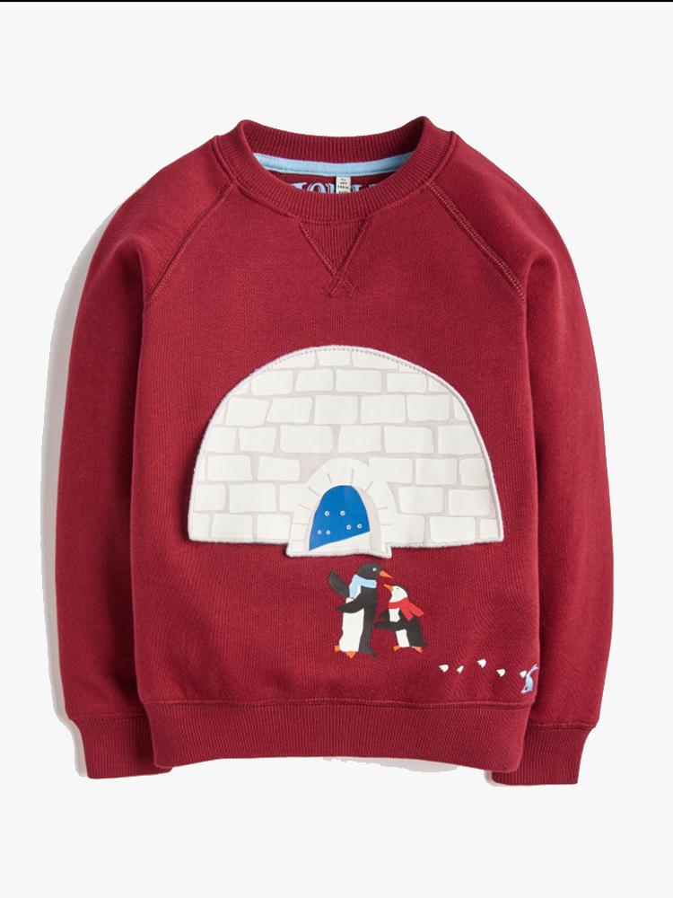 Little Joules Little Boys’ Ventura Igloo Sweatshirt - Saint Bernard