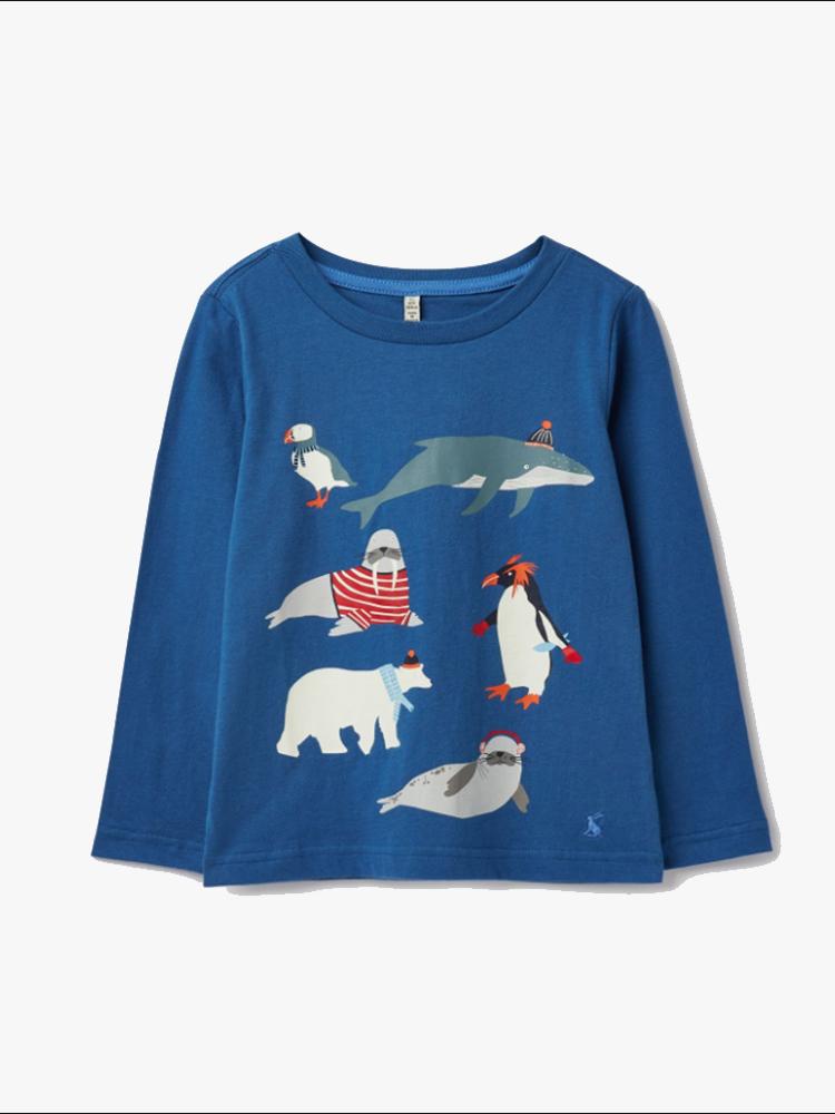 Little Joules Little Boys’ Raymond Glow In The Dark T-Shirt - Saint Bernard