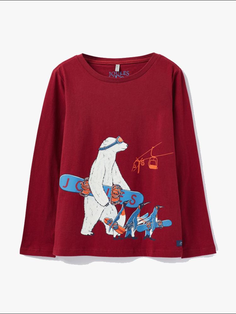 Little Joules Little Boys’ Raymond Glow In The Dark T-Shirt - Saint Bernard