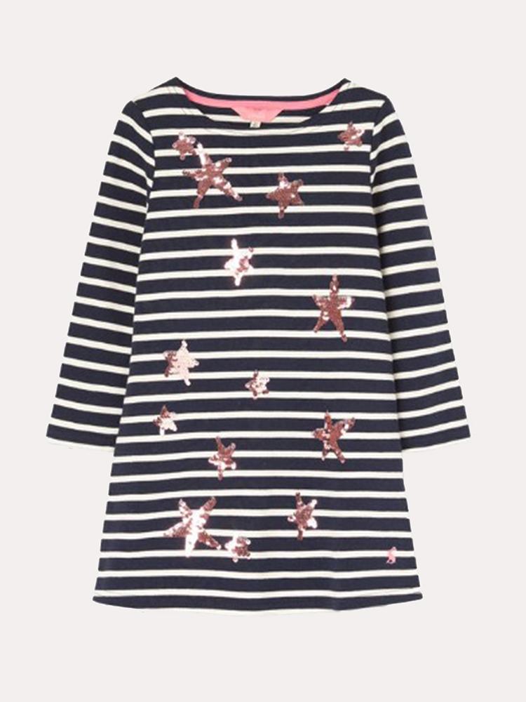 Little Joules Girls' Riviera Luxe Dress - Saint Bernard