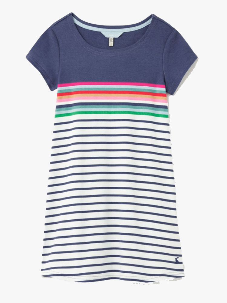 Little Joules Girls' Riviera Short Sleeve Dress - Saint Bernard