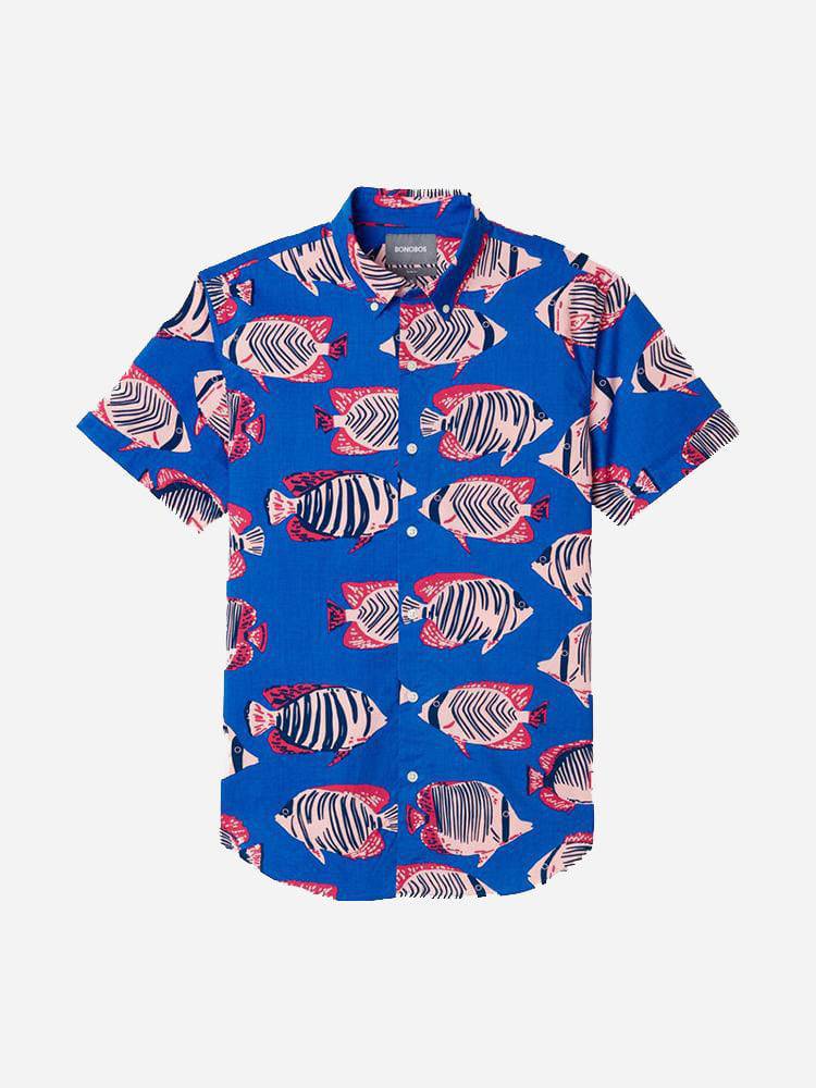 Bonobos Riviera Short Sleeve Shirt - Saint Bernard