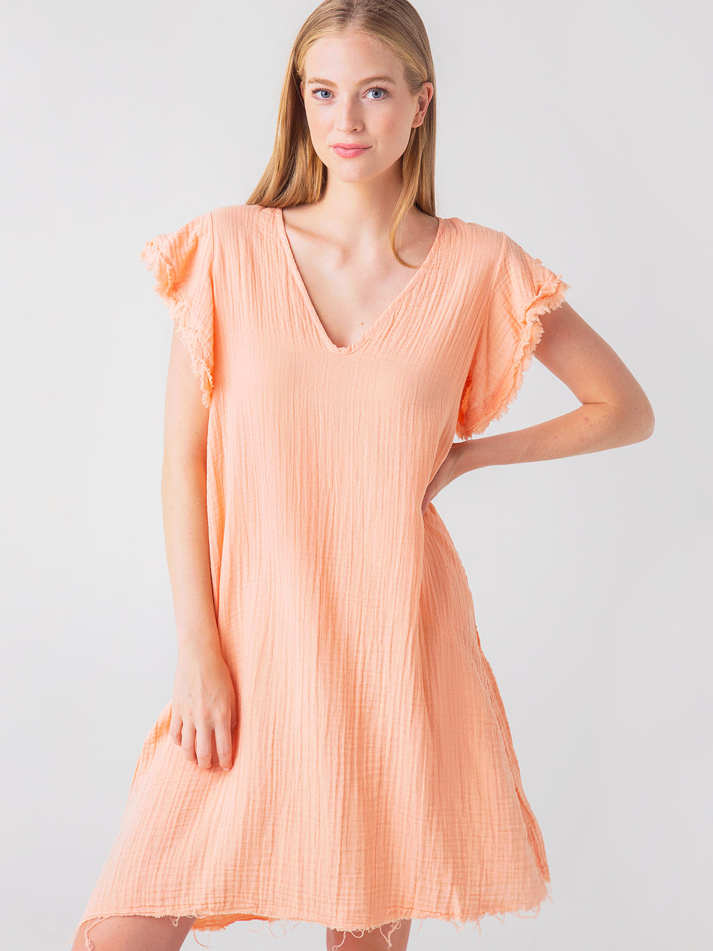 Stark X Women's Ruffle Sleeve Dress - Saint Bernard