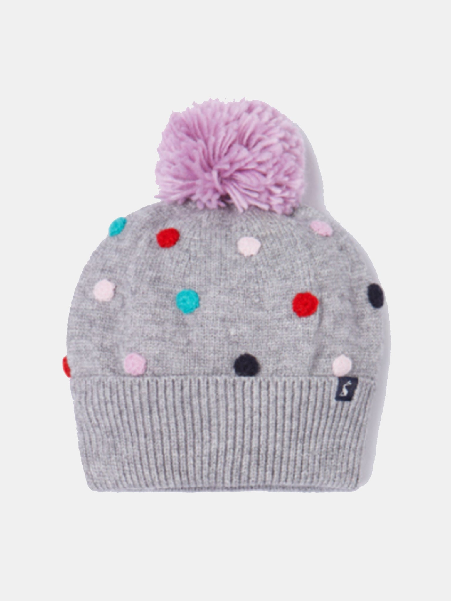Little Joules Girls' Bella Null Pom Pom Knit Hat - Saint Bernard
