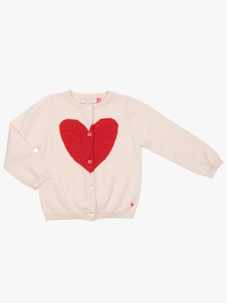 Pink Chicken Girls’ Hannah Heart Sweater