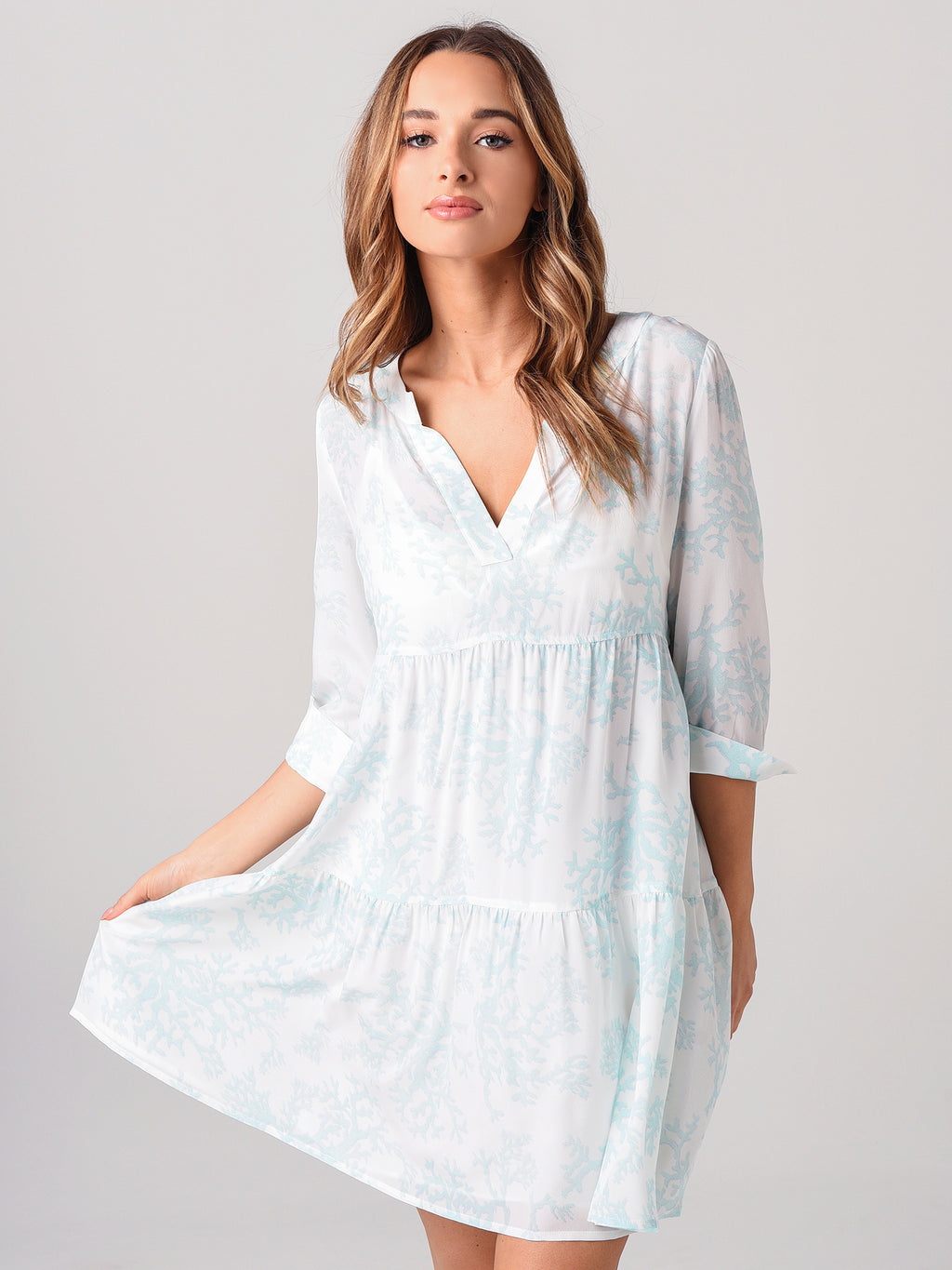 Heidi Klein Marseille V Neck Tunic Dress - Saint Bernard