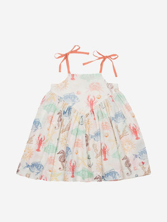 pink chicken monroe dress strapless open back dress Pink Chicken Monroe Girls Dress 4 / Gray Stripe  at Mini Ruby Contemporary