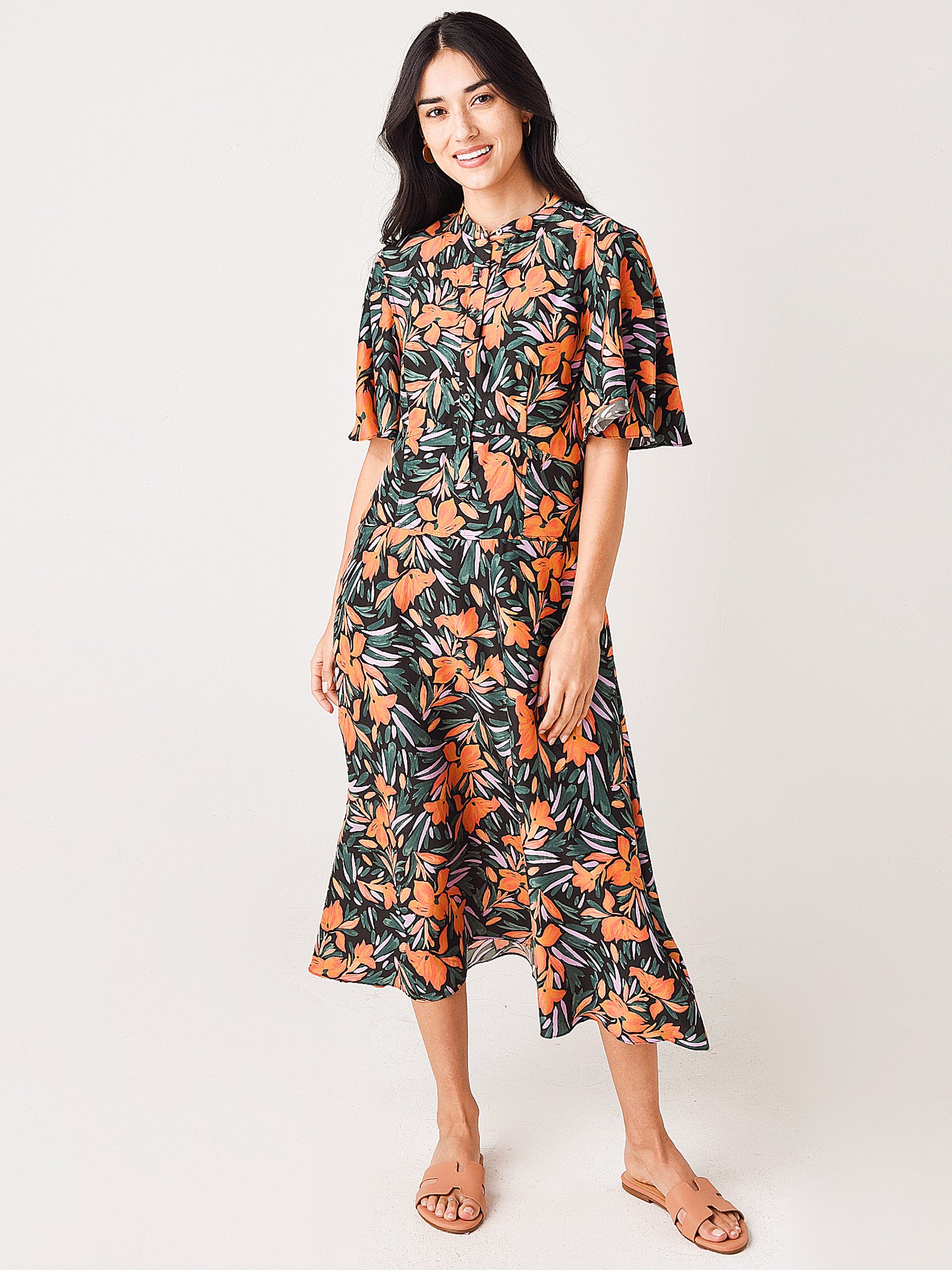 Joie Joan Silk Midi Dress - Saint Bernard