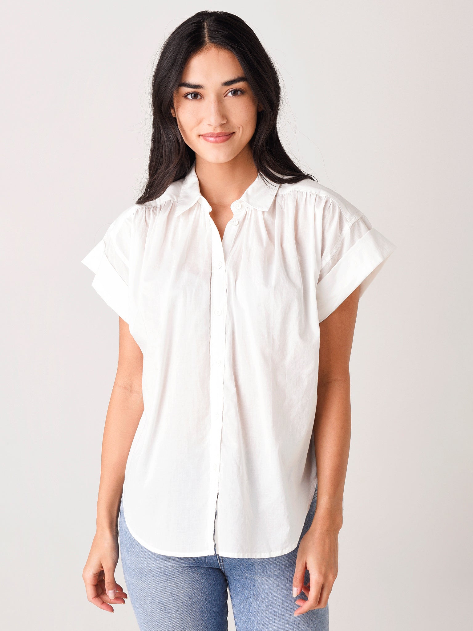 Joie Women's Naro Short Sleeve Cotton Top - Saint Bernard