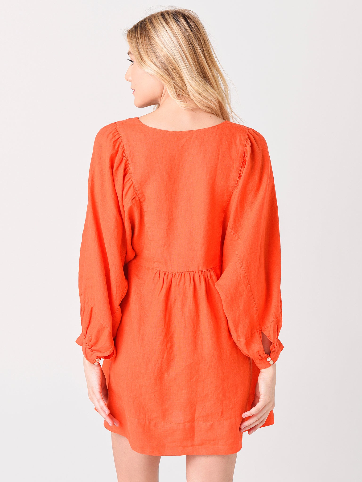 joie red linen dress ERES Joie Tiered Belted Wrap-Effect Linen Maxi Dress