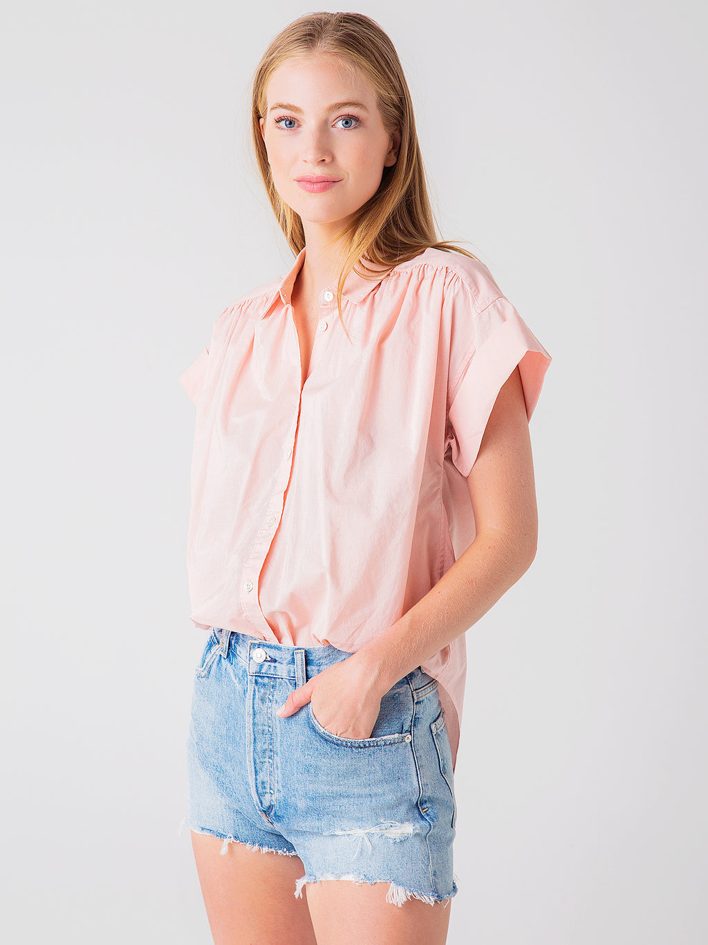 Joie Women's Naro Short Sleeve Cotton Top - Saint Bernard