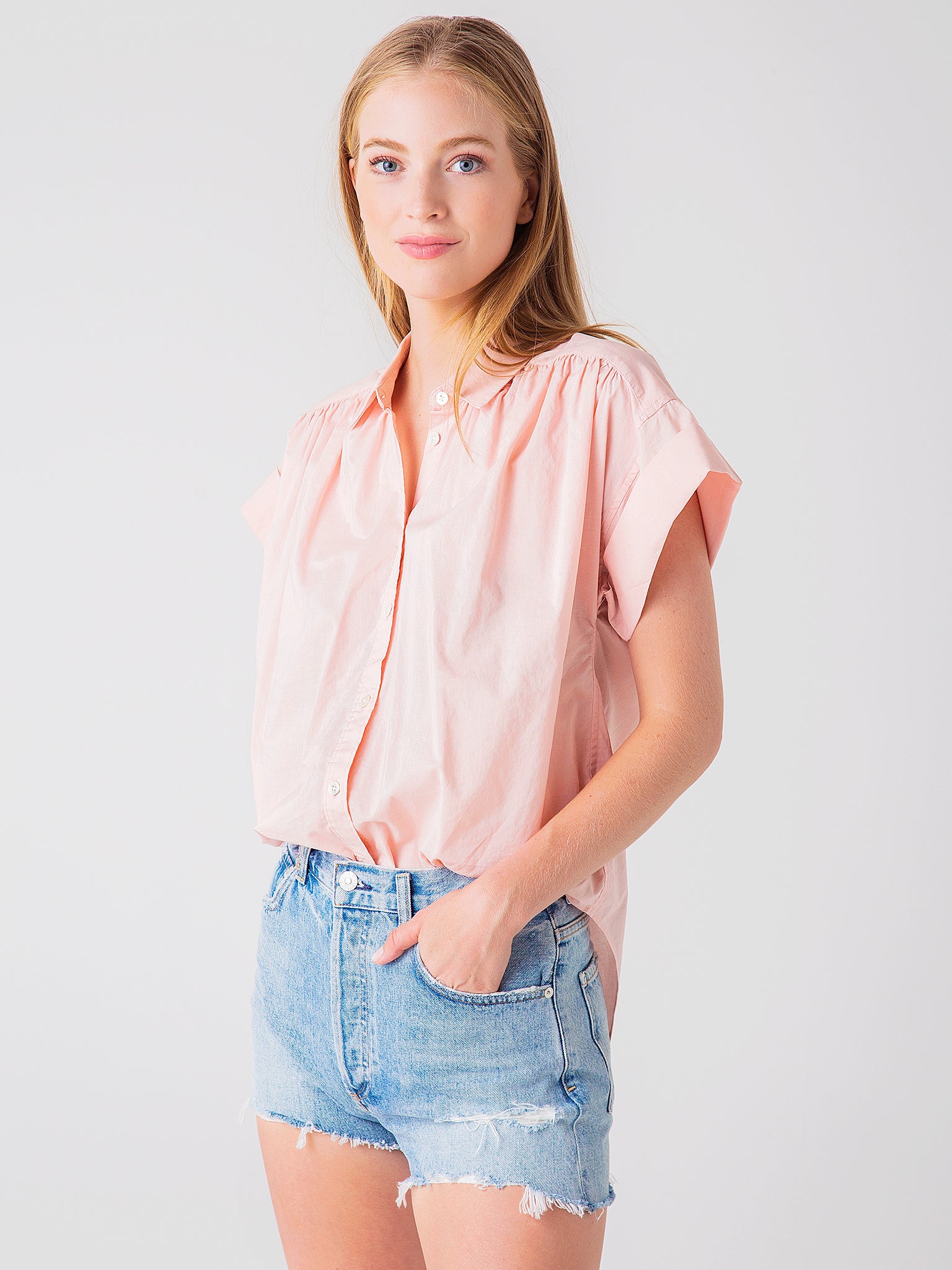 Joie Women's Naro Short Sleeve Cotton Top - Saint Bernard