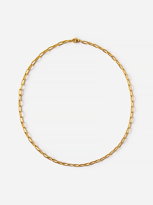 Annie O'Grady Designs Women's Gold-Filled Chain with Small Black African Vinyl Beads Necklace