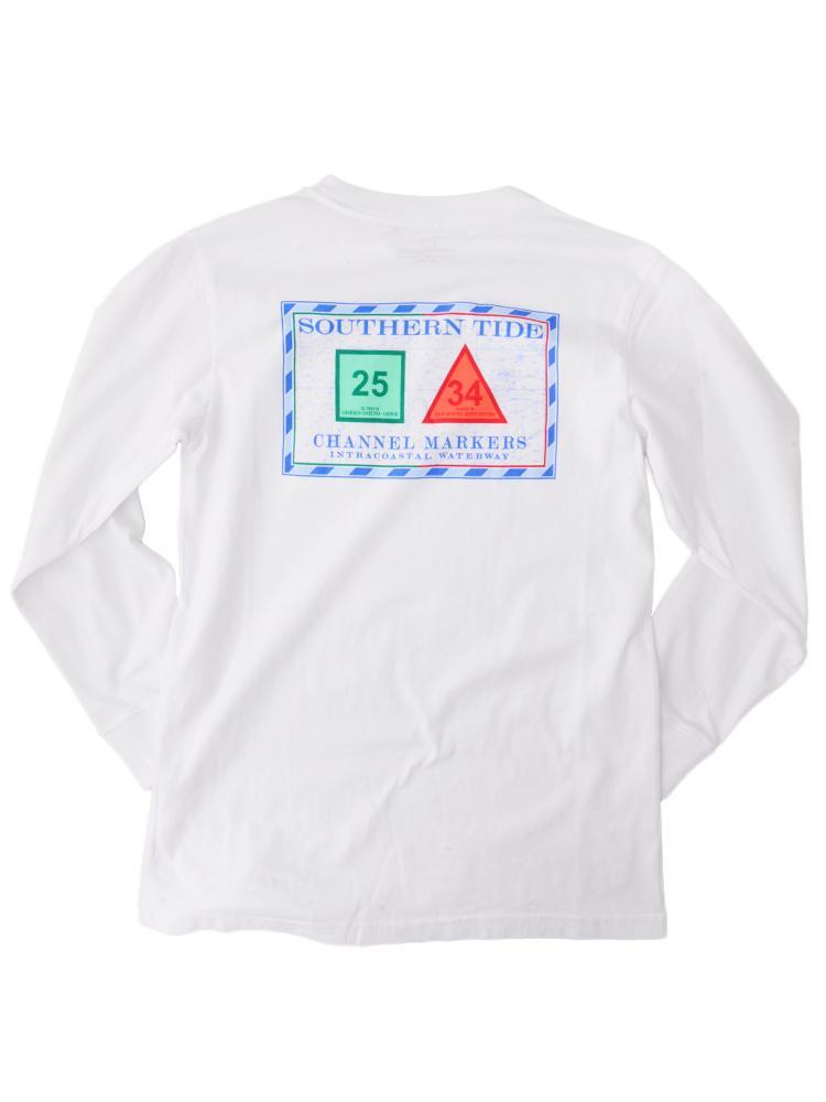 Southern Tide Youth Channel Marker Long Sleeve T Shirt - Saint Bernard